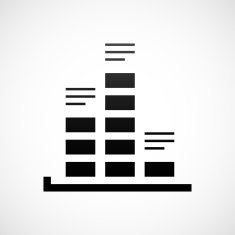 Bar Graph icon on a white background - ShadeSeries N11