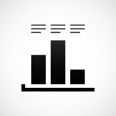Bar Graph icon on a white background - ShadeSeries N29