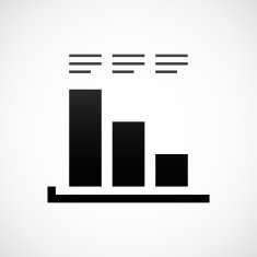Bar Graph icon on a white background - ShadeSeries N30