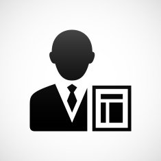 Businessman icon on a white background - ShadeSeries N8