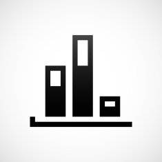 Bar Graph icon on a white background - ShadeSeries N35