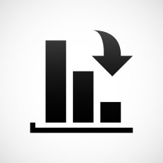 Bar Graph icon on a white background - ShadeSeries N43