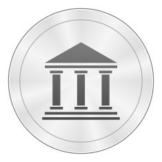 Bank icon on a round button - SharpSeries N2