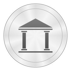 Bank icon on a round button - SharpSeries N3