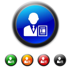 Businessman icon on round buttons - ShinedSeries N11