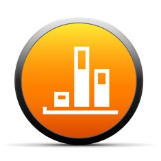 Bar Graph icon on a round button - SimpleSeries N6
