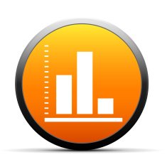Bar Graph icon on a round button - SimpleSeries N7