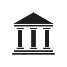 Bank icon on a white background - SingleSeries N2