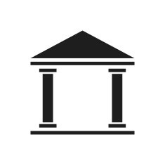 Bank icon on a white background - SingleSeries N3