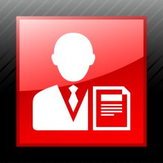 Businessman icon on a square button - SleekSeries N12