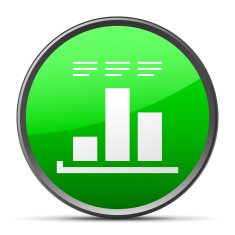 Bar Graph icon on a round button - SlenderSeries N3