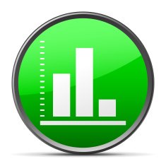Bar Graph icon on a round button - SlenderSeries N7