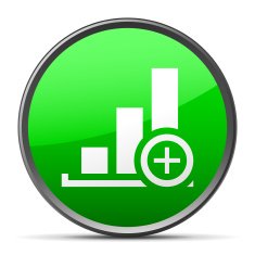 Bar Graph icon on a round button - SlenderSeries N9