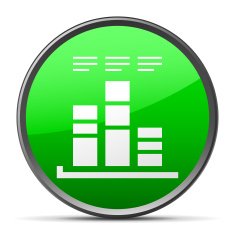 Bar Graph icon on a round button - SlenderSeries N25
