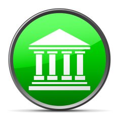 Bank icon on a round button - SlenderSeries