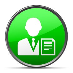 Businessman icon on a round button - SlenderSeries N12