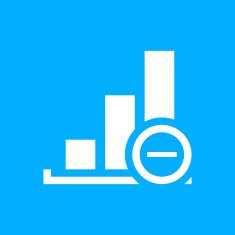 Bar Graph icon on a blue background - SmoothSeries N12