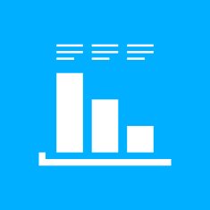 Bar Graph icon on a blue background - SmoothSeries N30