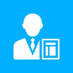 Businessman icon on a blue background - SmoothSeries N8