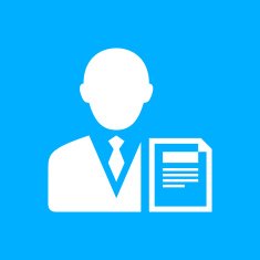 Businessman icon on a blue background - SmoothSeries N12
