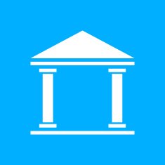 Bank icon on a blue background - SmoothSeries N3