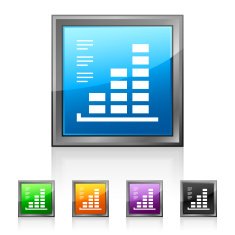 Bar Graph icon on square buttons - SquaredSeries N2