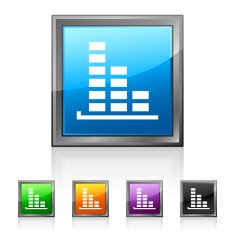 Bar Graph icon on square buttons - SquaredSeries N5