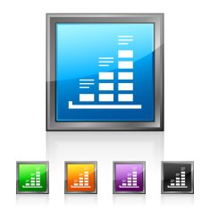 Bar Graph icon on square buttons - SquaredSeries N10