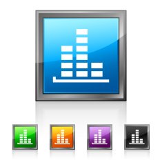Bar Graph icon on square buttons - SquaredSeries N41