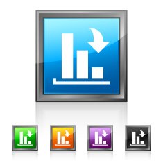 Bar Graph icon on square buttons - SquaredSeries N43