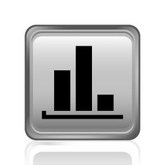 Bar Graph icon on a square button - SteelSeries N4