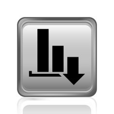 Bar Graph icon on a square button - SteelSeries N8