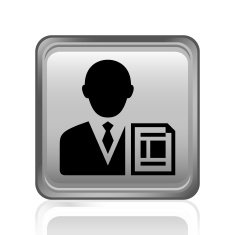 Businessman icon on a square button - SteelSeries N5