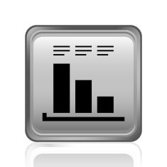 Bar Graph icon on a square button - SteelSeries N30