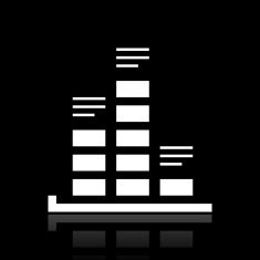 Bar Graph icon on a black background - WhiteSeries N11