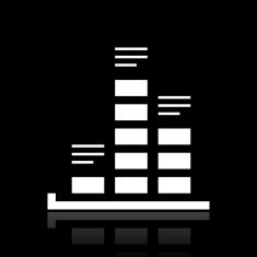 Bar Graph icon on a black background - WhiteSeries N14
