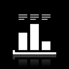 Bar Graph icon on a black background - WhiteSeries N29