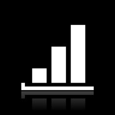 Bar Graph icon on a black background - WhiteSeries N31