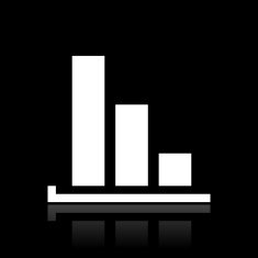 Bar Graph icon on a black background - WhiteSeries N33