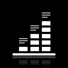 Bar Graph icon on a black background - WhiteSeries N38