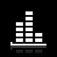 Bar Graph icon on a black background - WhiteSeries N41