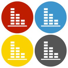 Bar Graph icon on circle buttons - CircleSeries N2