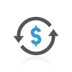 Exchange Rate icon on a white background - ColorSeries