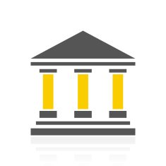 Bank icon on a white background - ColorSeries N5