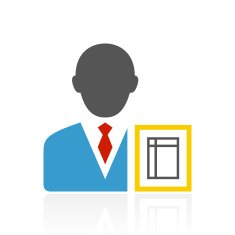 Businessman icon on a white background - ColorSeries N9