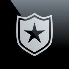 Shield icon on a black background - CoreSeries