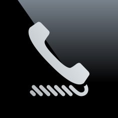 Telephone icon on a black background - CoreSeries