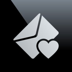 Email icon on a black background - CoreSeries