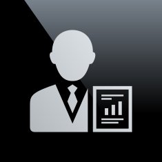 Businessman icon on a black background - CoreSeries N14
