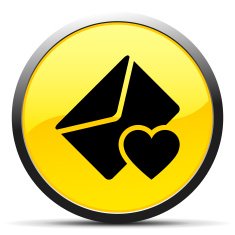 Email icon on a round button - CurveSeries